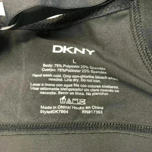 DKNY Women’s Charcoal Blue Wireless Bra Lightly Padded Comfortable size Large - Picture 5 of 8